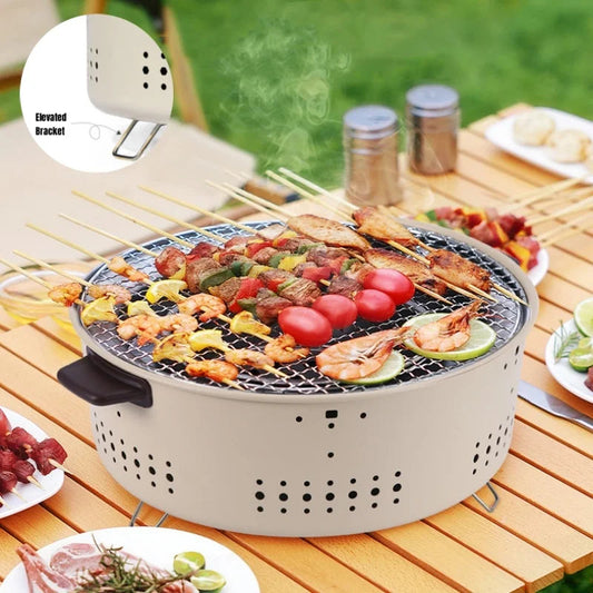 Portable Charcoal Grill: Stainless Steel BBQ for Camping